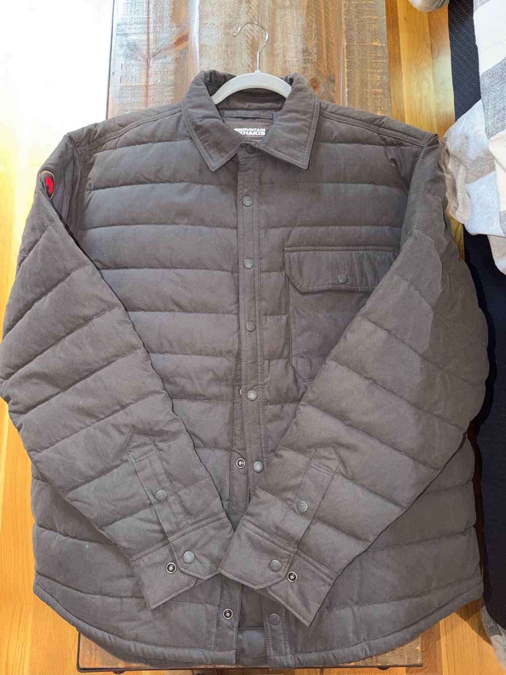 Mountain Khakis Men's Quilted Puffer Jacket - Dark Gray